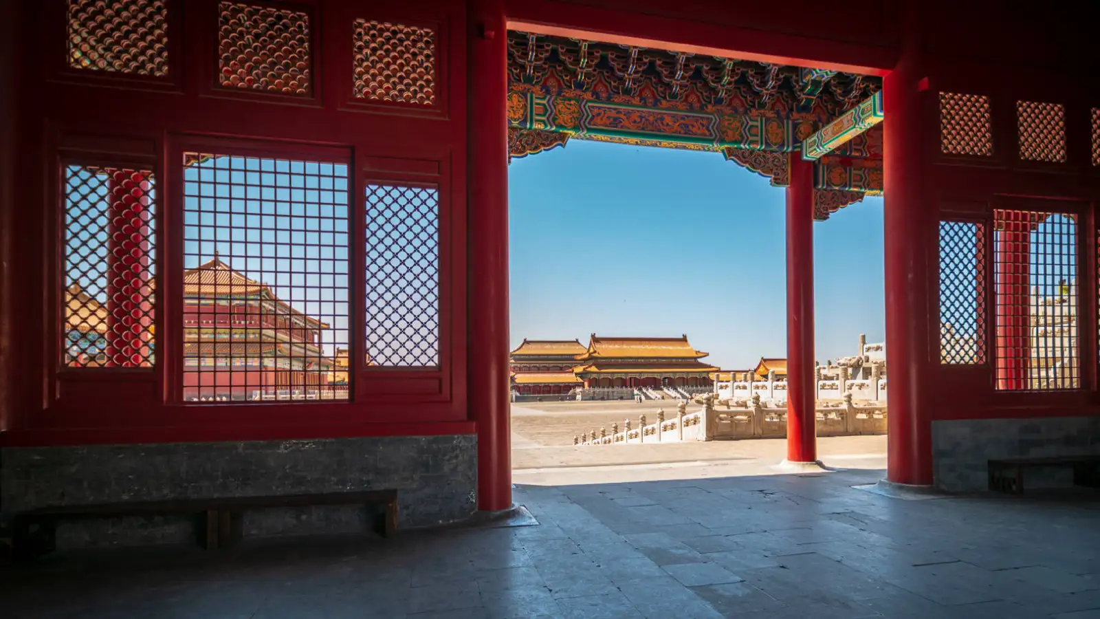 Traditional courtyard inside the Forbidden City