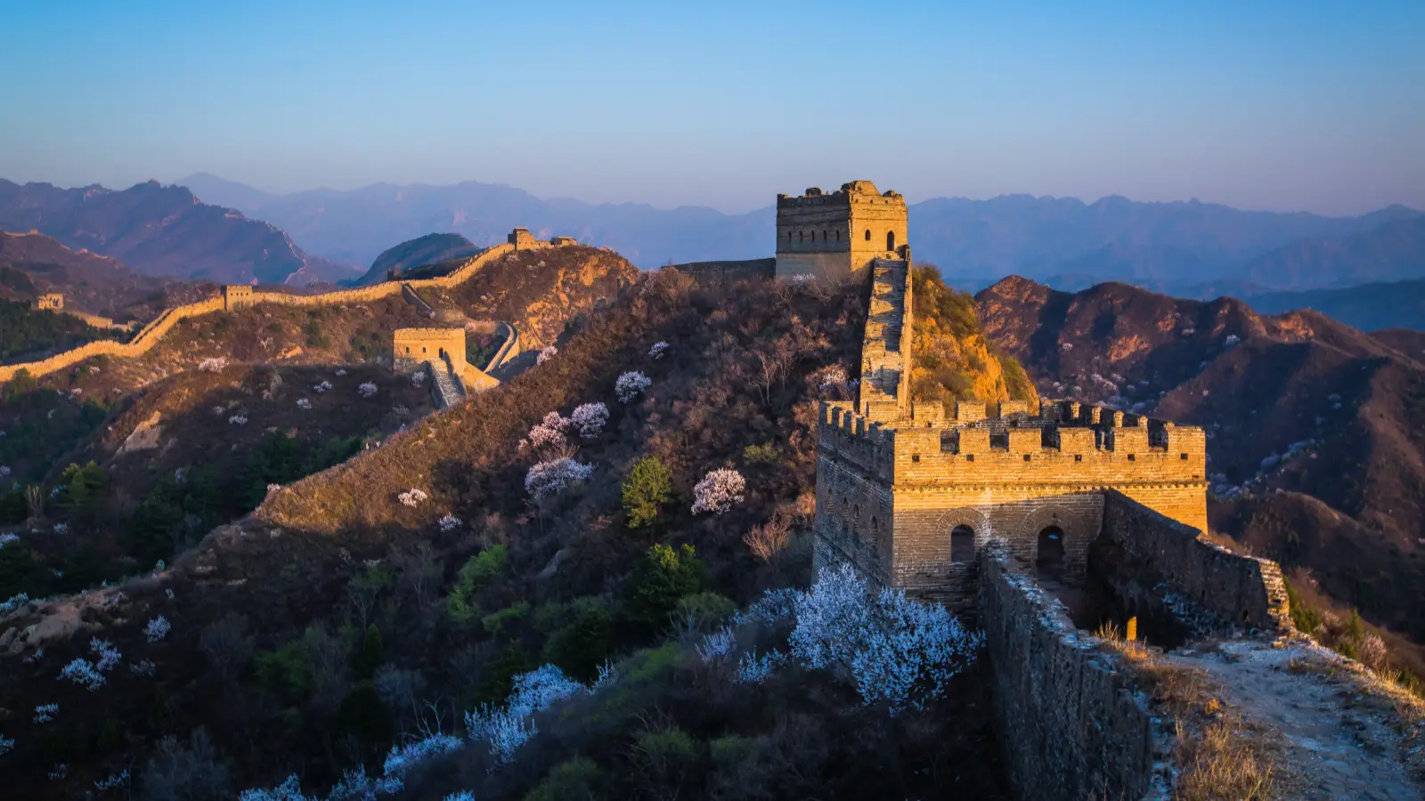 Beautiful mountain landscape at Jinshanling Great Wall