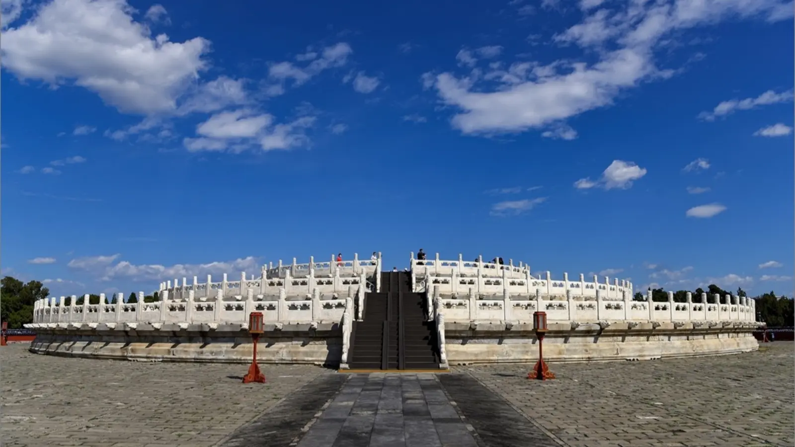 Circular altar inside Temple of Heaven in Beijing